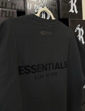 Essentials Fear of God ESSENTIALS Mens Black ...