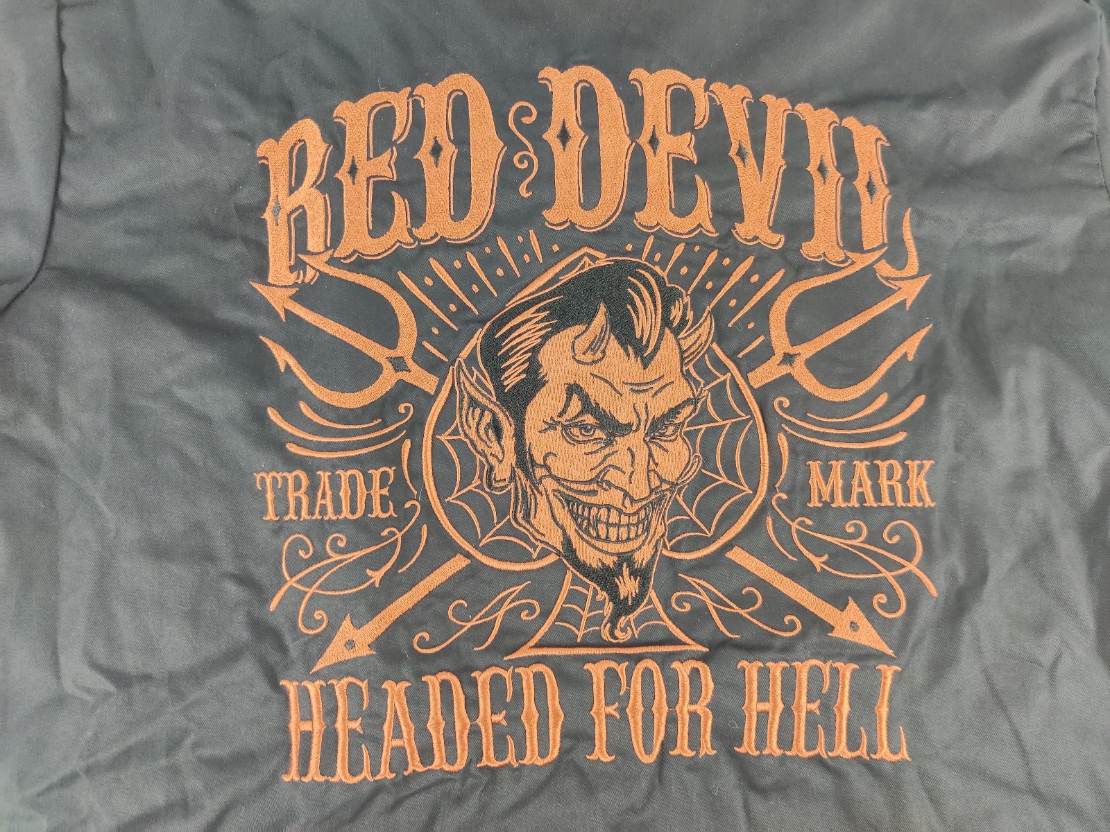Red Devil Headed for Hell Button Down Dickies Siz… - image 4