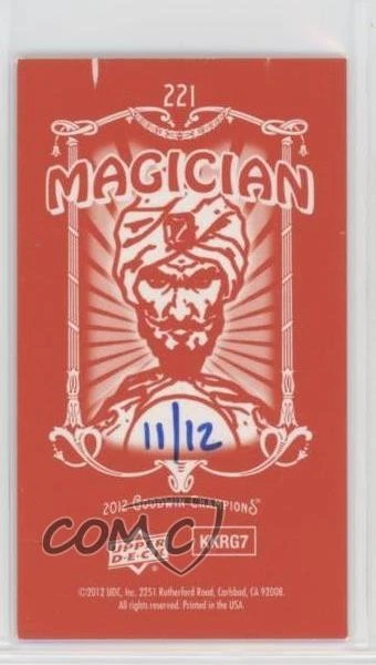 2012 Goodwin Champions Minis Red Foil Magician Back /12 Wilin Rosario Rookie RC - Image 2 of 2