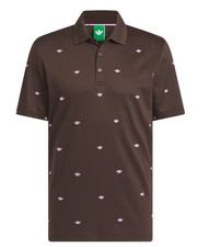 NEW MENS ADIDAS ORIGINALS MONOGRAM TREFOIL POLO SHIRT  XL   JX9265 BROWN PINK