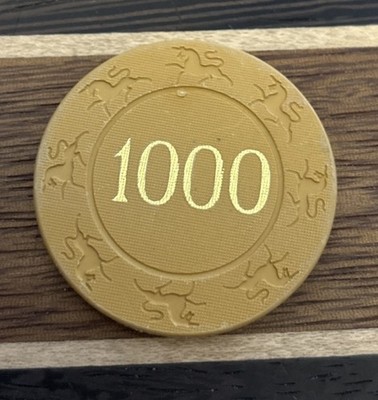 Vintage Unidentified Casino Roulette Poker Gaming $1000 Casino Poker Chip