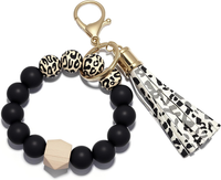 1 StüCk SchlüSselanhäNger Auto Frauen, Armband Silikon Perlen, Handgelen SchlüSs