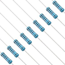 Image of 10K Ohm Resistor, 50Pcs 2W Metal Film Fixed Resistor 1% Tolerance
