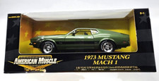 Ertl American Muscle 1:18 1973 Ford Mustang Mach 1 Olive Green Rare HTF