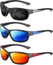 Polarized Sports Sunglasses Outdoor Cycling Driving Fishing Glasses UV400 Wrap