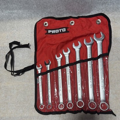 7 Piece PROTO Made In USA SAE Combination Wrench Set Anti-Slip Design 3/8-3/4''