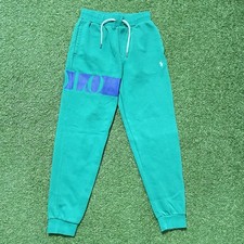 Polo Ralph Lauren Pants Youth Medium M 10/12 Green Fleece Joggers Sweatpants