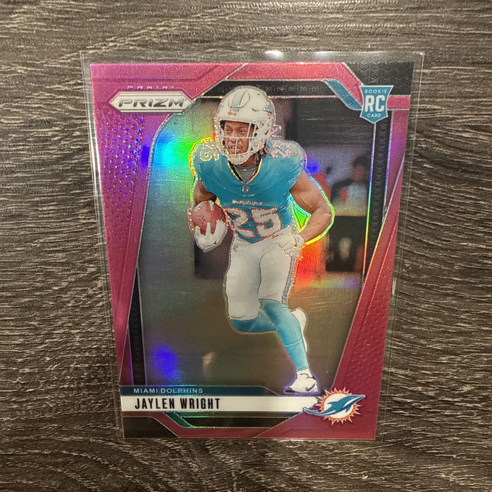 2024 Prizm Jaylen Wright RC Pink Rookie #348 Dolphins