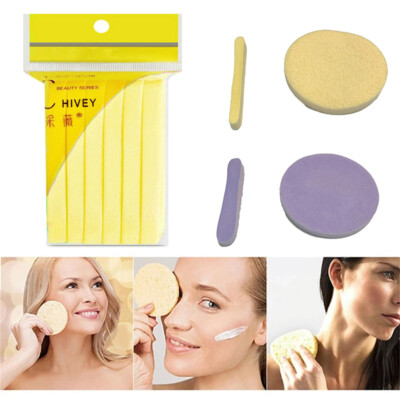 12pcs Facial Sponge Puff Face Wash Compressed Cleaning Stick Pad Skin Care Tool