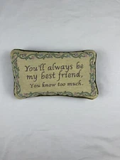 You’ll Always Be My Best Friend Funny Vintage Tapestry Throw Pillow