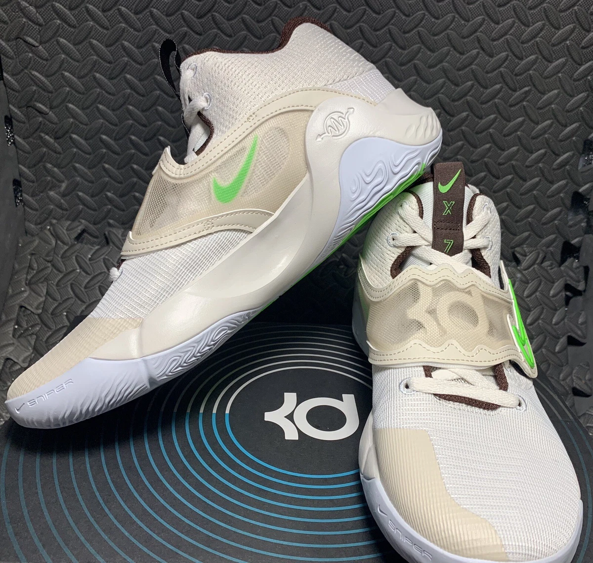 Nike KD TREY 5 X White brown green Mens Sz 12.5 Wmn 14 NEW W BOX freeship