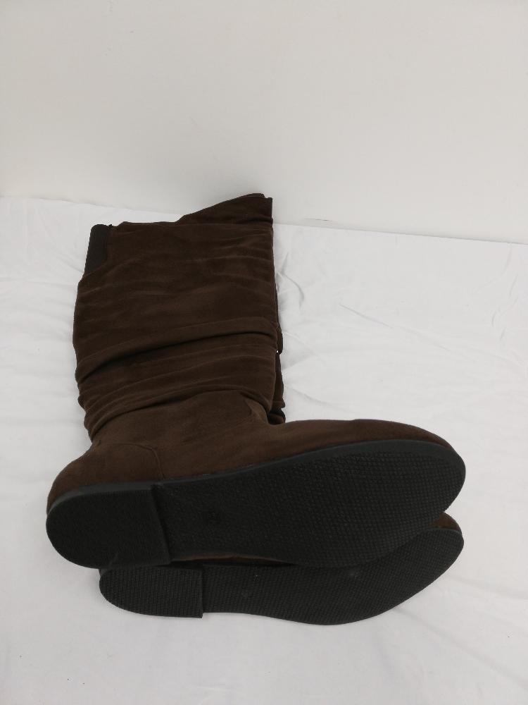 Slouch Boots Brown Wide Fit Boots Brie Heeled Slouch Boots Extra