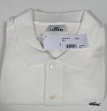 Lacoste Polo Shirt Short Sleeve Classic Fit Pique White Men's 3XL