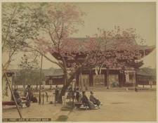 Japan, Front-Gate of Daibutsu Nara Vintage Albumen Print Albumen Print Aqu