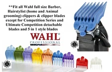 WAHL Hair Stylist Color-Coded NYLON COMB CLIPPER BLADE CUTTING GUIDE ATTACHMENT