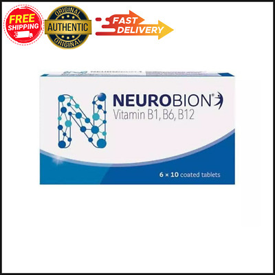 1 X 60's Neurobion Vitamin B1, B6, B12 Improves Nerve Health & Function New