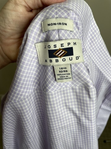 Lot 2 Joseph Abboud Mens Dress Shirt Check Button Down Purple Shirts Pronto Uomo - Picture 10 of 12