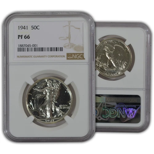 1941 Walking Liberty Half Dollar - Proof - NGC 66