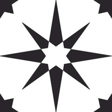 Floorpops Altair Self Adhesive Vinyl Floor Tiles Modern Black White Kitchen