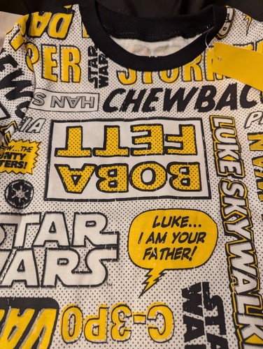 Star Wars Little Boys Small (6-7) Yellow Star Wars Terms Pajamas 2 Pc. New - Picture 4 of 6