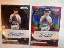 Zac Gallen 2020 Panini Prizm Purple Rookie Autograph /50 SSP + Base RC Auto Lot