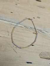 925 Tri-color Italy Sterling Silver Bracelet R677