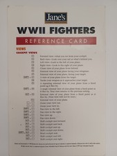 Janes Combat Simulations: WWII Fighters Reference Card