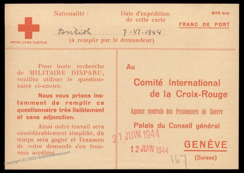 Reino Unido 1944 Cingapura Malásia acampamento de prisioneiros de guerra japonês cruz vermelha capa católica Switze 89611 - Imagem 2 de 2