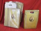 80 Count Italian Design 3 Wine Bottles Carrier Boxes - Gold w Wine & Glass Image