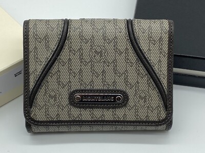 MONTBLANC SIGNATURE COLLECTION M CANVAS WALLET CARD HOLDER NEW 100