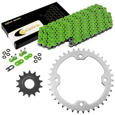 Green O-Ring Drive Chain & Sprockets Kit for Yamaha Raptor 700 YFM700R 2006-16