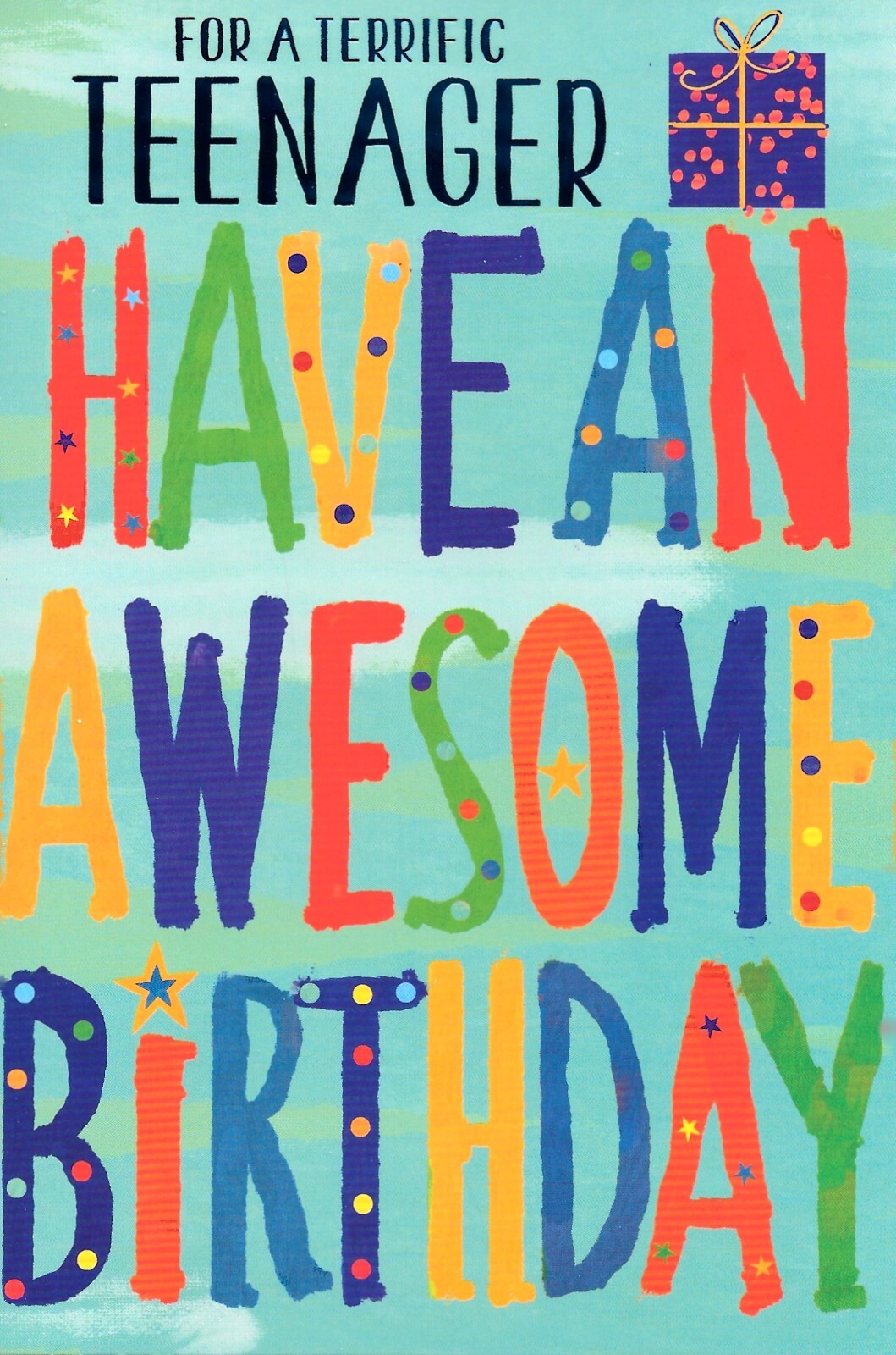 13th BIRTHDAY CARD - AGE 13 - TERRIFIC TEENAGER - AWESOME BIRTHDAY