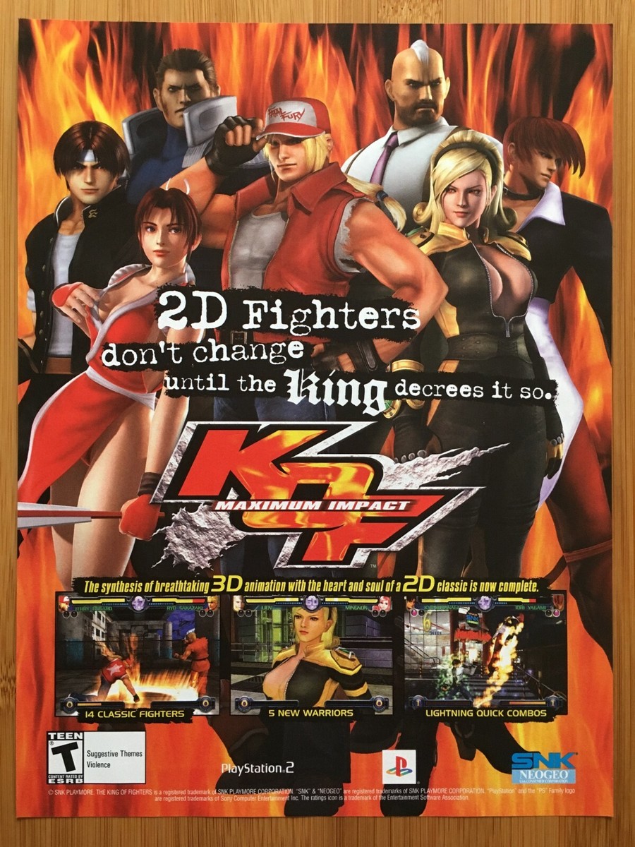 King of Fighters Maximum Impact PS2 2004 Print Ad/Poster SNK