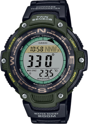 Casio SGW100-3AV, Twin Sensor Watch, Compass,Thermometer, 200 Meter WR, 5 Alarms