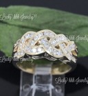 1.35 ct 14k Yellow Gold ladies Natural Diamond Ring Braided Weave cocktail — photo 2