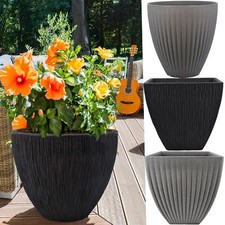 Garden Large Plastic Flower Planter Indoor Outdoor Patio Plant Pot