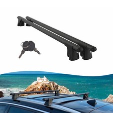 Roof Bars for Audi Q3 Mk1 2011-2018; Lockable Roof Rack Cross Bars, 2 Pcs Black