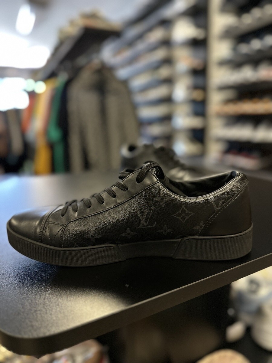 Louis Vuitton Match Up Monogram Black Leather Sneakers