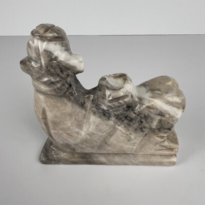 Mayan Rain God, Chac Mool Onyx Aztec Mayan Carving Reclining Figure