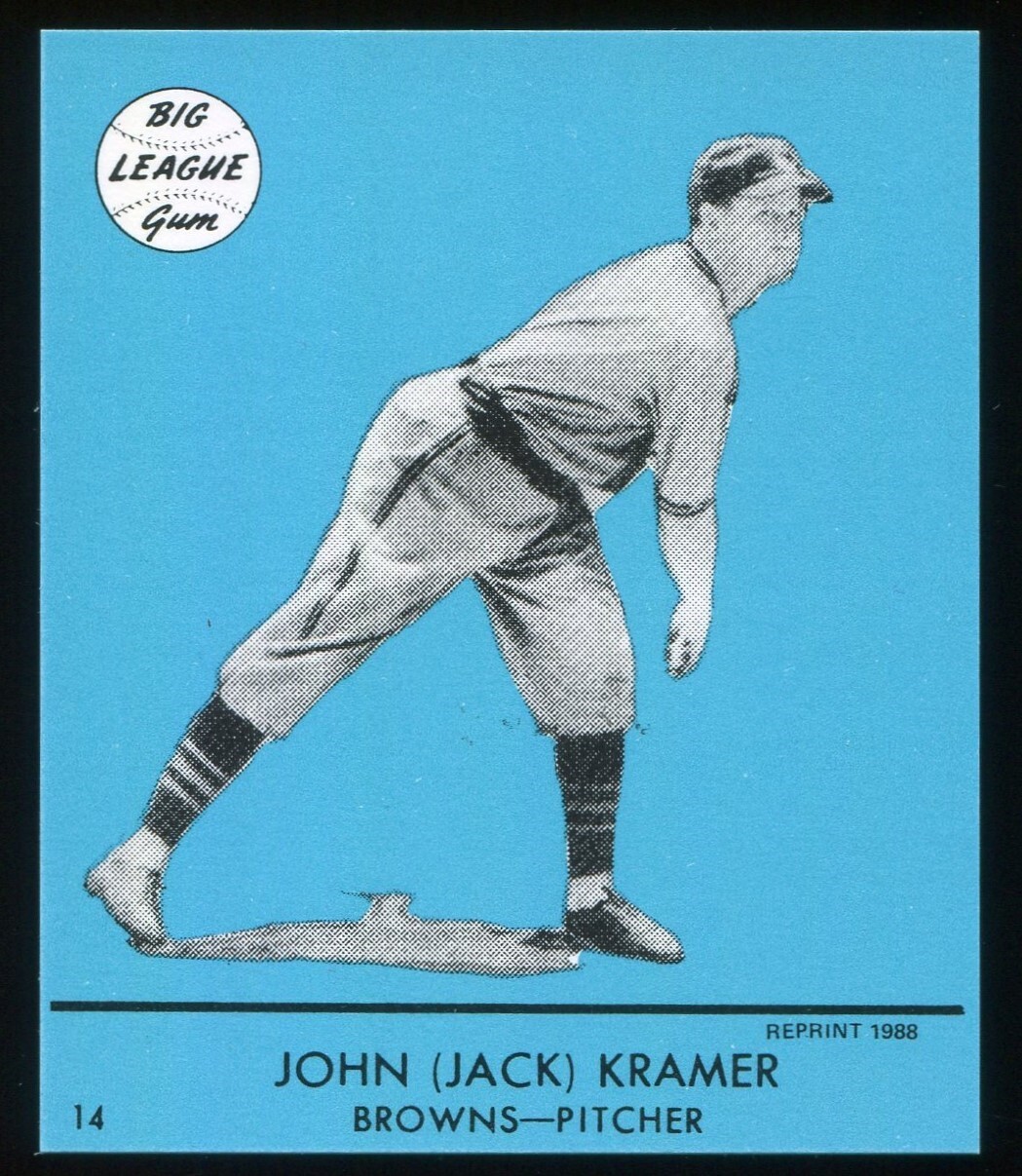 Jack Kramer #14 Baseball Cards 1941 Goudey trading card — raw and PSA graded price guide