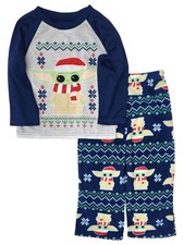 Star Wars Infant Boys Blue 2PC The Child Baby Yoda Christmas Pajama Set