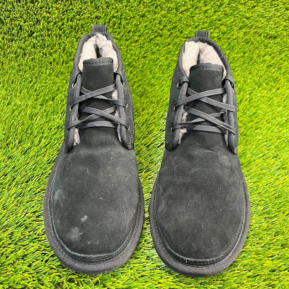 Ugg Neumel Suede Lace Up Chukka Boots Black Men\'s Size 8 UGG #3236 Neumel classic fur lined suede lace | Mercari main image 2