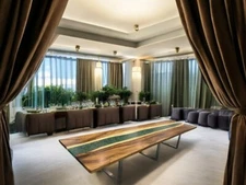 Epoxy Resin Custom Made Dining Table Top Handmade Housewarming Furniture Home De