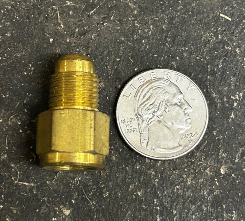 5/16" Flare x 1/4" FIP Adapter Brass Fitting