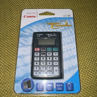 Canon Digitaler Währungsrechner Taschenrechner LC-8E Taschenformat