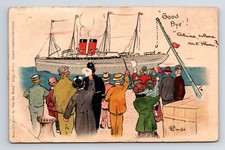 Comic Postcard: Misch & Stock's 'On The Briny' Series. 1905 Postcard.