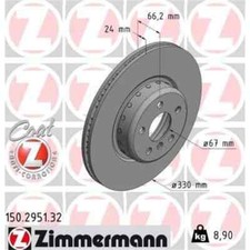 2x ZIMMERMANN Formula F Bremsscheibe 150.2951.32