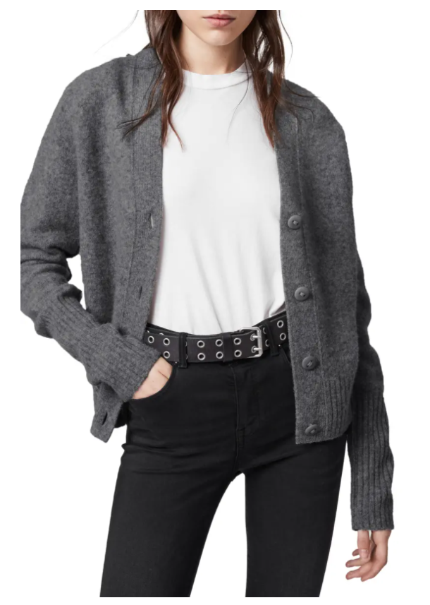 NEW AllSaints Rufa Wool Blend Cardigan 