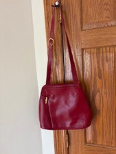 Vintage Longchamp Red Leather Roseau Shoulder...