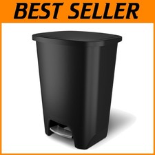 Large Capacity 20 Gallon Trash Can - Stainless Steel Pedal